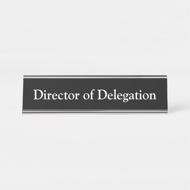 Porte-nom Pour Bureau Directeur de délégation, (Devant)