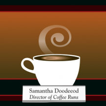 Directeur du café tourne Funny Office Blanc