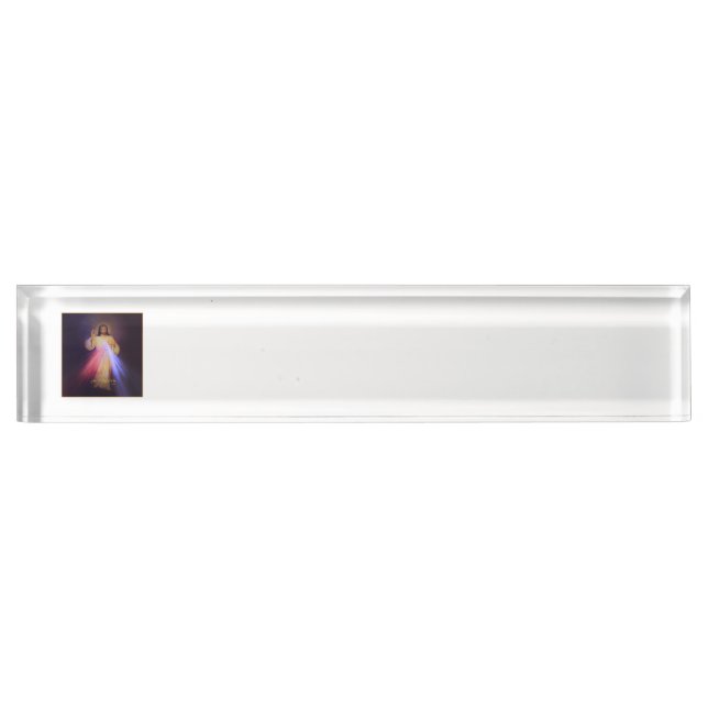 Porte-nom Pour Bureau Divine Mercy Gold (Devant)