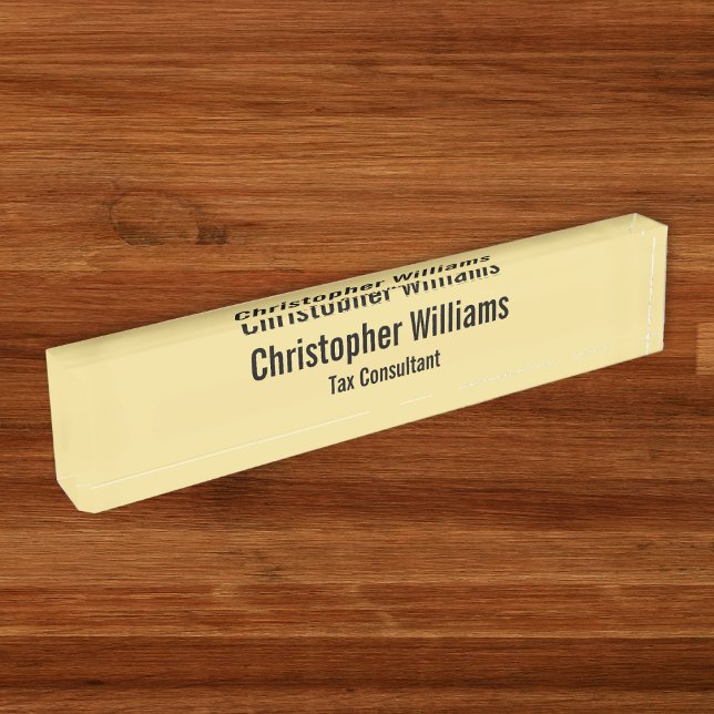 Porte-nom Pour Bureau Do-it-yourself Professionnel de l'entreprise (Custom DIY Professional Corporate Office Executive Desk Name Plate)