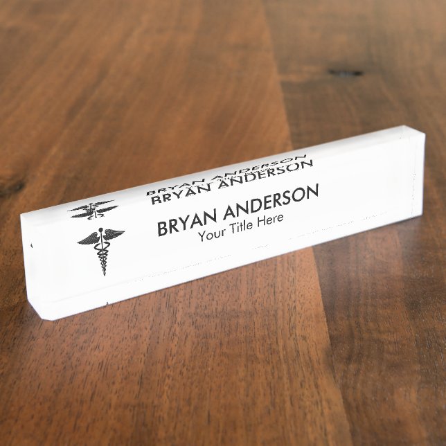 Porte-nom Pour Bureau Docteur Médicale (Taille)
