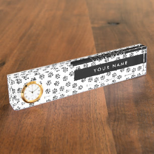 Porte-nom Pour Bureau Doodle Paws, Pattes de Chien, Pattes de Chat, Patt