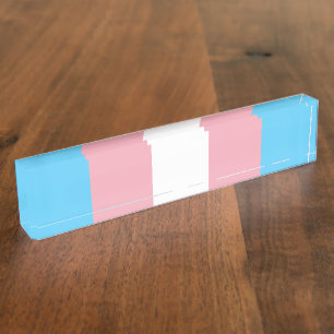 Porte-nom Pour Bureau Drapeau de la fierté transgenre - LGBT Rainbow