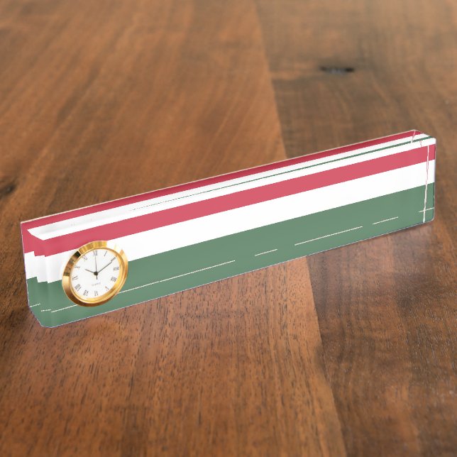 Porte-nom Pour Bureau drapeau de la Hongrie (Taille)
