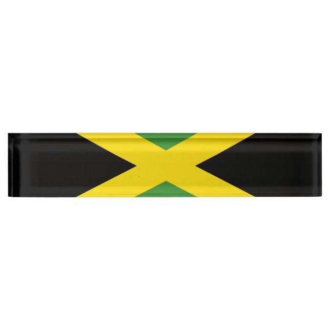 Porte-nom Pour Bureau Drapeau de la Jamaïque (Devant)