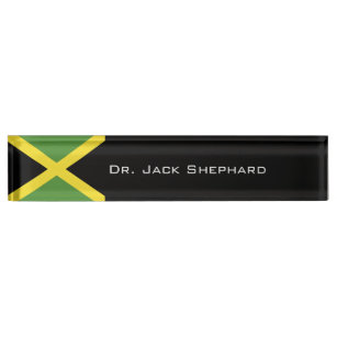 Porte-nom Pour Bureau Drapeau de la Jamaïque