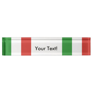 Porte-nom Pour Bureau Drapeau de l'Italie