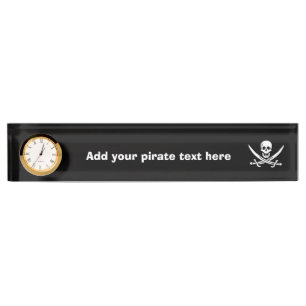 Porte-nom Pour Bureau Drapeau de pirate de jolly roger