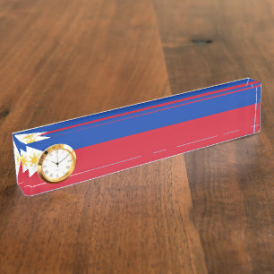 Porte-nom Pour Bureau drapeau des Philippines