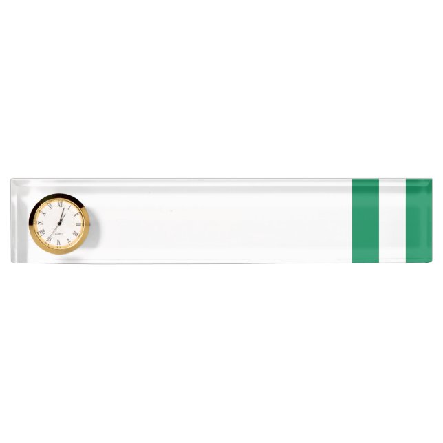 Porte-nom Pour Bureau Drapeau du Nigéria (Devant)
