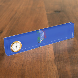 Porte-nom Pour Bureau Drapeau italien