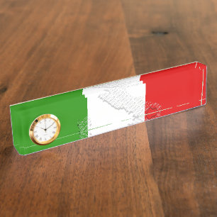 Porte-nom Pour Bureau Drapeau italien