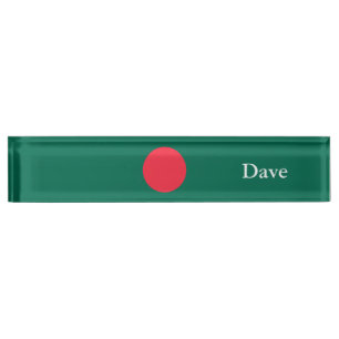 Porte-nom Pour Bureau Drapeau patriotique bangladais