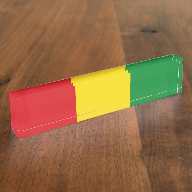 Porte-nom Pour Bureau Drapeau rastafarien Rasta Ethiopie (Taille)