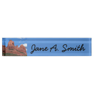 Porte-nom Pour Bureau Eagle Rock I Sedona Arizona Photographie de voyage