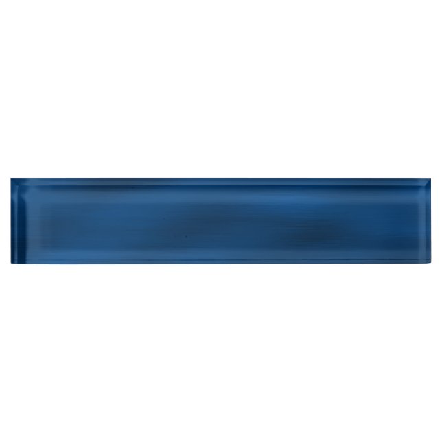 Porte-nom Pour Bureau Eau Bleue Foncé Ondes (Devant)