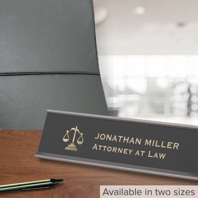Porte-nom Pour Bureau Échelles juridiques professionnelles de la justice (Créateur téléchargé)