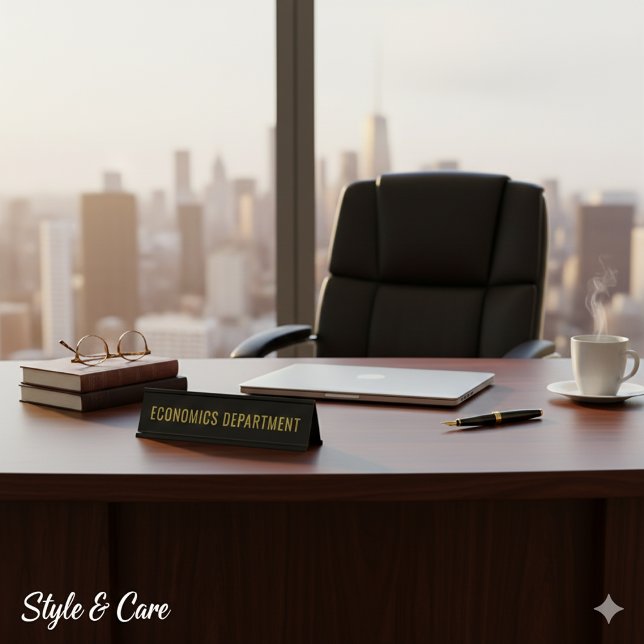 Porte-nom Pour Bureau Economics Department Custom Academic Room (Economics Department Custom Academic Room Desk Name Plate)