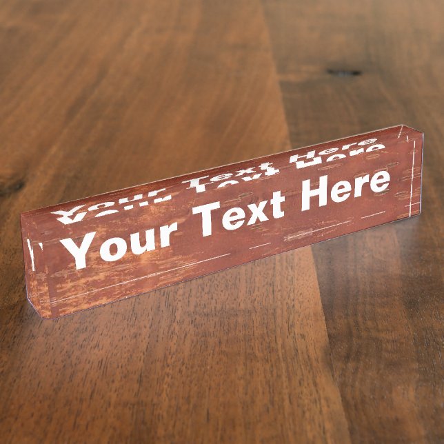 Porte-nom Pour Bureau Écorce de Birch Intérieur (Taille)