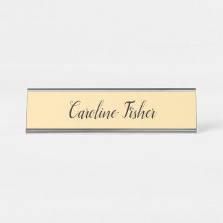 Porte-nom Pour Bureau Écriture Manuelle Classique Simple Beige