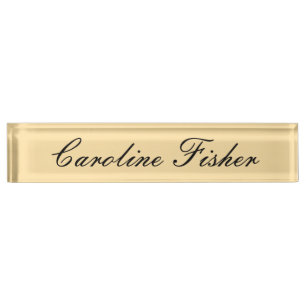 Porte-nom Pour Bureau Écriture Manuelle Classique Simple Beige