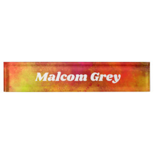 Porte-nom Pour Bureau Effet Splatter de peinture de galaxie