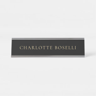 Porte-nom Pour Bureau Élégant Classique Minimaliste Professionnel Simple