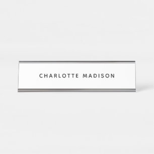 Porte-nom Pour Bureau Élégant Classique Minimaliste Professionnel Simple