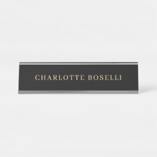 Porte-nom Pour Bureau Élégant Classique Minimaliste Professionnel Simple