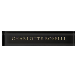 Porte-nom Pour Bureau Élégant Classique Minimaliste Professionnel Simple