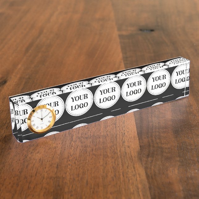 Porte-nom Pour Bureau Élégant, contemporain, poli et personnalisable. (Taille)