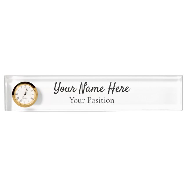 Porte-nom Pour Bureau Elegant Custom Desk Name Plate Sign (Devant)