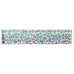 Porte-nom Pour Bureau Élégant empreinte de léopard or bleu Mint Gradi