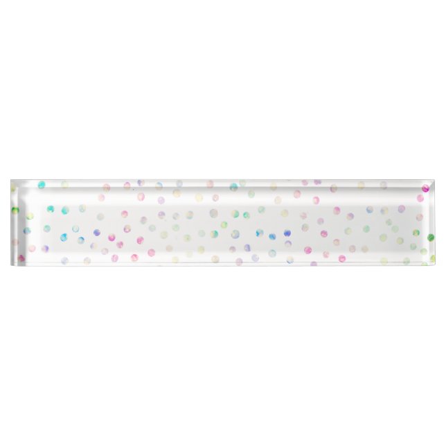 Porte-nom Pour Bureau Elégant Iridescente Parties scintillant points Des (Devant)
