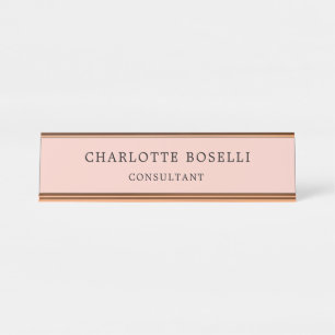 Porte-nom Pour Bureau Élégant minimaliste professionnel classique