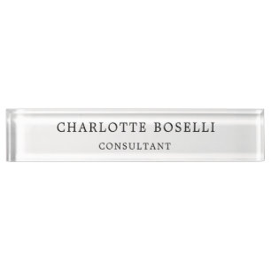 Porte-nom Pour Bureau Élégant minimaliste professionnel classique