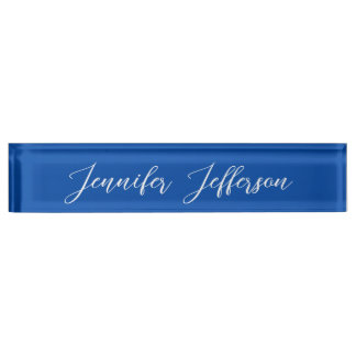 Porte-nom Pour Bureau Élégant Moderne Calligraphie Nom Professionnel Ble