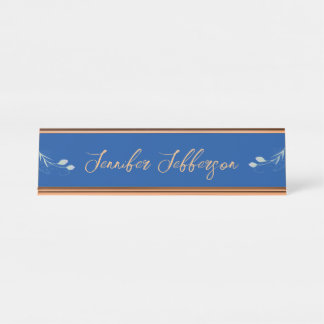 Porte-nom Pour Bureau Élégant Moderne Calligraphie Nom Professionnel Ble