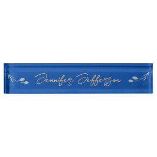 Porte-nom Pour Bureau Élégant Moderne Calligraphie Nom Professionnel Ble