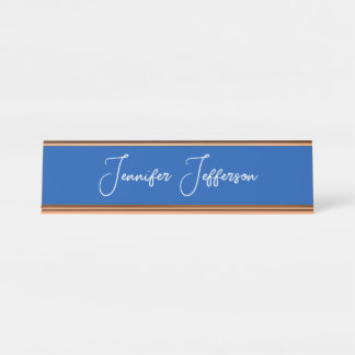 Porte-nom Pour Bureau Élégant Moderne Calligraphie Nom Professionnel Ble