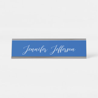 Porte-nom Pour Bureau Élégant Moderne Calligraphie Nom Professionnel Ble