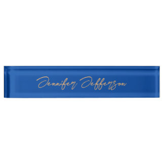 Porte-nom Pour Bureau Élégant Moderne Calligraphie Nom Professionnel Ble