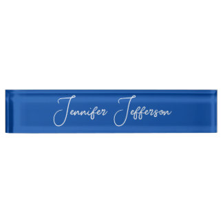 Porte-nom Pour Bureau Élégant Moderne Calligraphie Nom Professionnel Ble