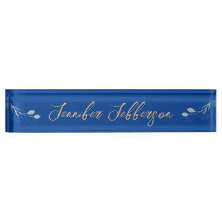 Porte-nom Pour Bureau Élégant Moderne Calligraphie Nom Professionnel Ble