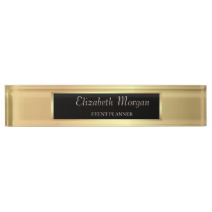 Porte-nom Pour Bureau Élégant Or élégant