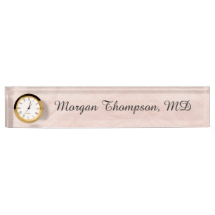Porte-nom Pour Bureau Élégant professionnel rose Vintage