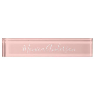 Porte-nom Pour Bureau Élégant rose-clair