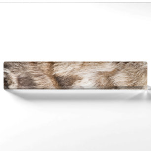 Porte-nom Pour Bureau Élégante texture de fourrure