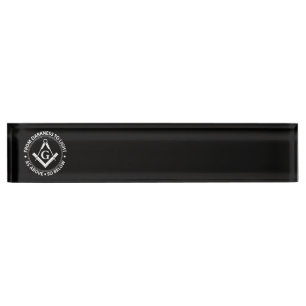 Porte-nom Pour Bureau Emblème de franc-maçonnerie