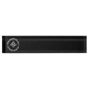 Porte-nom Pour Bureau Emblème de franc-maçonnerie